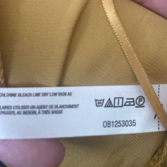 NWOT Free People x Revolve Good Company Cowl Neck Gold Slinky Satin Dress - Picture 9 of 13